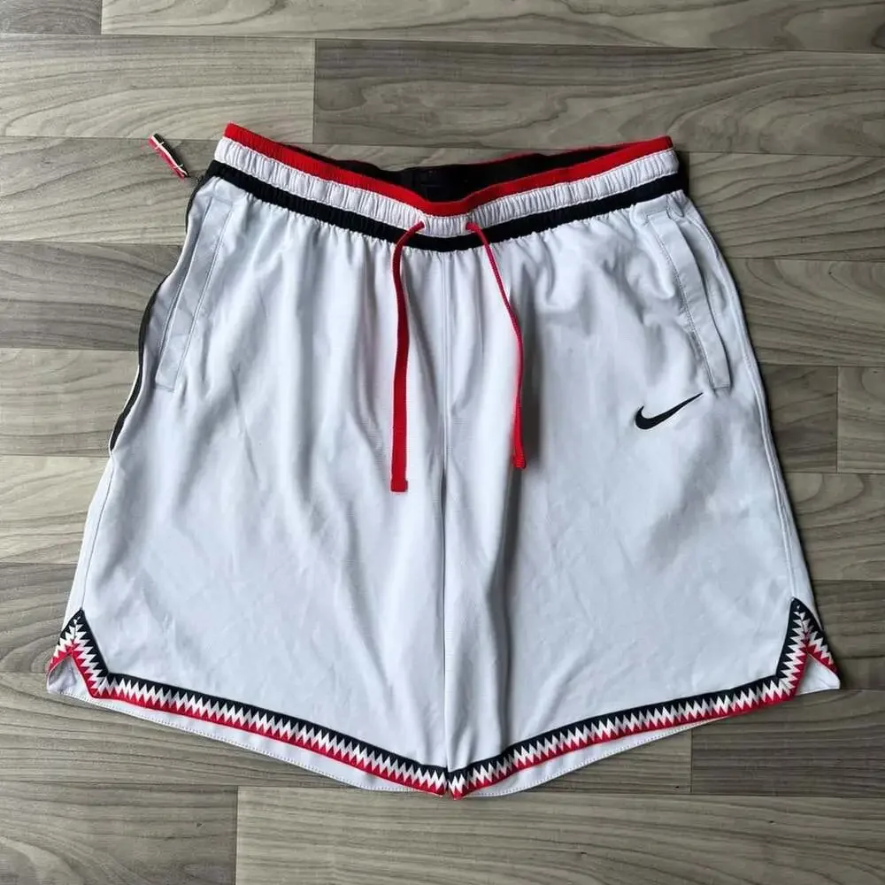 Nike Dri-FIT Basketball Shorts Size XXL White Red Black
